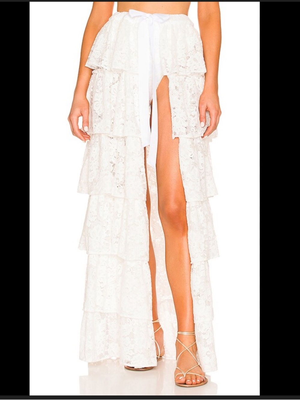 NWOT Revolve Beach Riot Lace Wrap
Tiered Maxi Skirt Medium